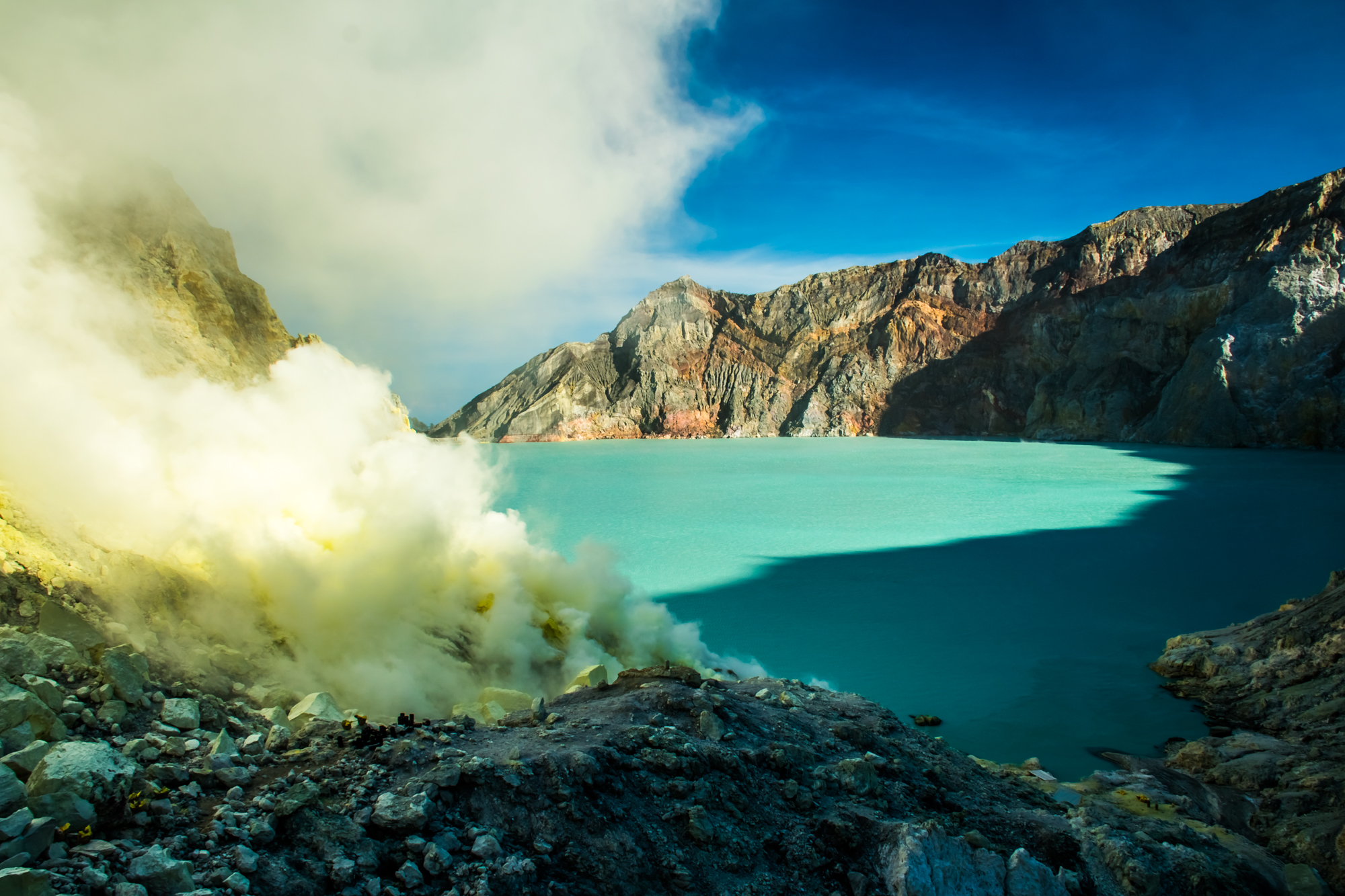 Fotoreport: Sirné doly sopky Kawah Ijel