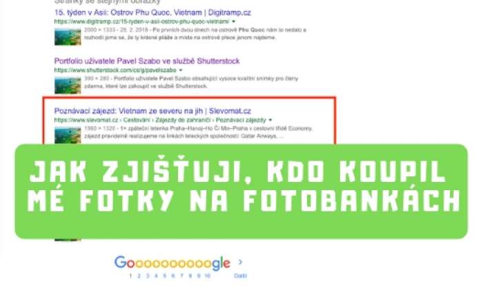 Jak zjišťuji, kdo koupil mé fotky na fotobankách