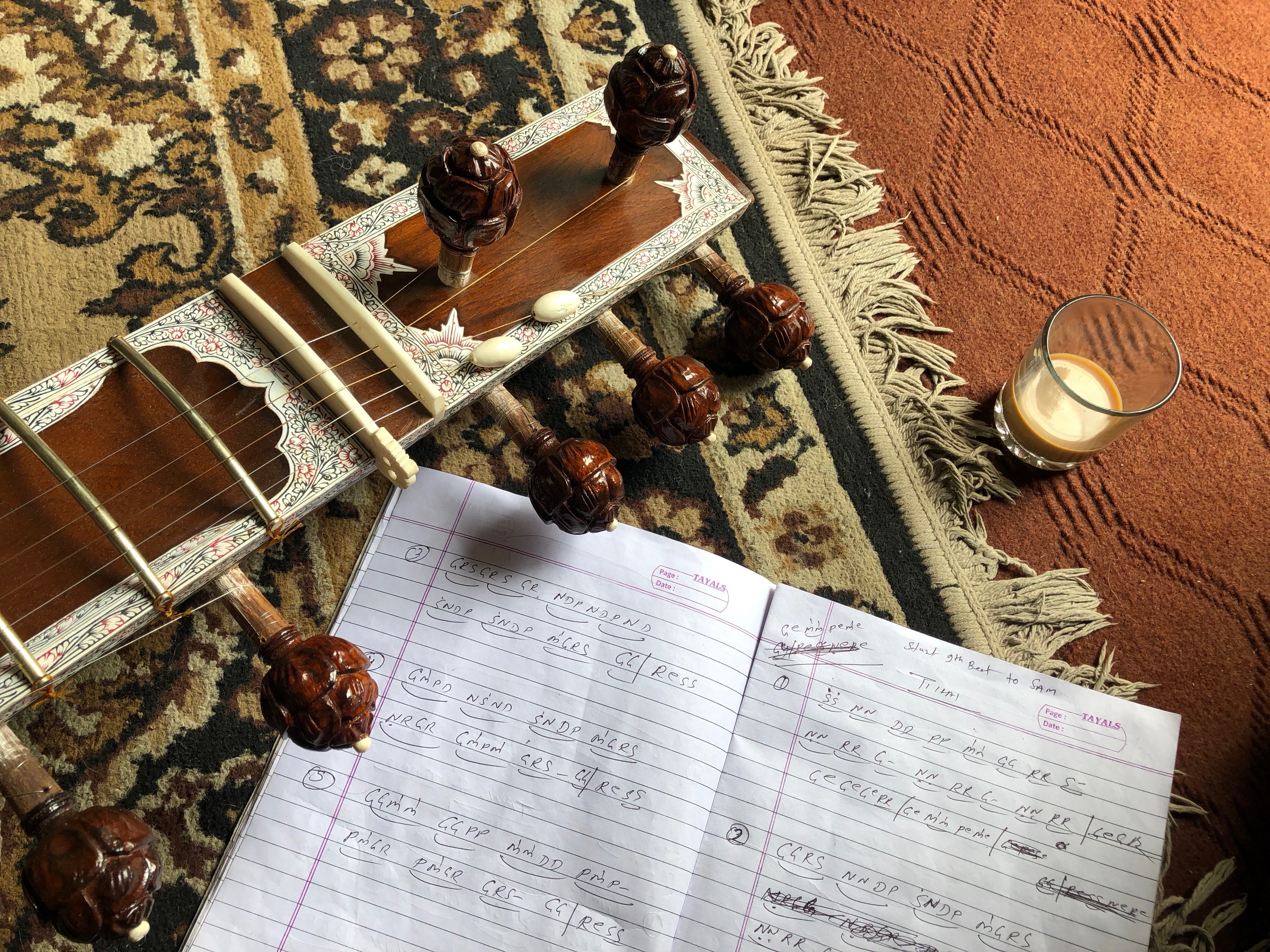 Sitar, Lesson, India